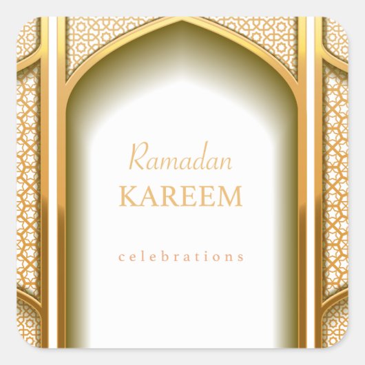 Ramadan Vierkante Sticker (Voorkant)