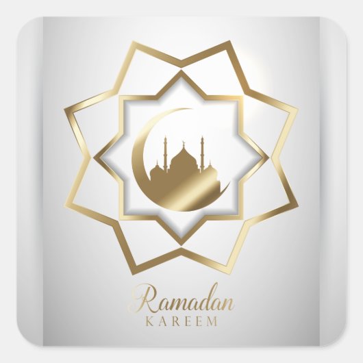 Ramadan Vierkante Sticker (Voorkant)