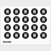 Ramadan voor zelfs geen water ronde sticker (Vel)