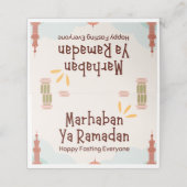 Ramadankaart voor moslims (Buitenkant ongevouwen)