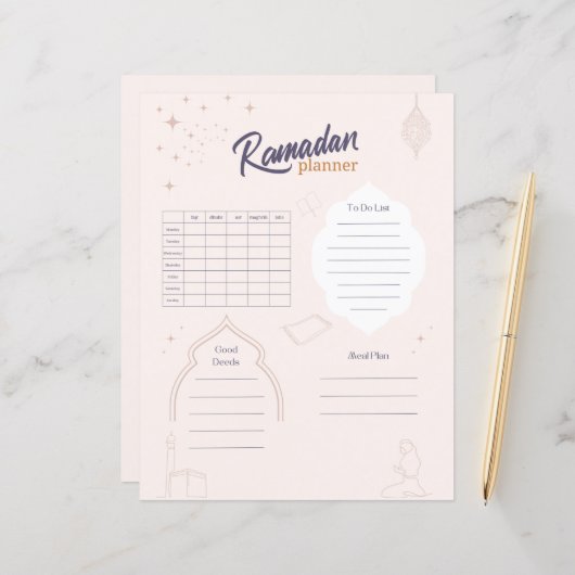 Ramadanplanner (Voorkant / Achterkant in situ)