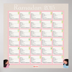 Ramadhan Daily Checklist for GIRLS Poster