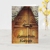 Ramadhan Kareem Carte de voeux musulmane islamique (Fleur jaune)