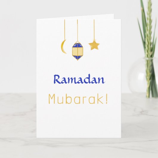 Ramadhan Mubarak Notitiekaartje (Voorkant)
