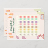 Ramadhan Salah Tracker briefkaart (Voorkant / Achterkant)