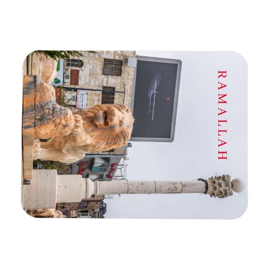 Ramallah Al-Manara Square uitzicht koelkastmagneet Magneet (Horizontaal)