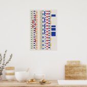 Ramanujan Numbers Pattern Poster (Keuken)