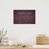 Ramanujan's Pi Formula - Math Poster (Cuisine)