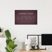 Ramanujan's Pi Formula - Math Poster (Bureau à domicile)