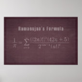 Ramanujan's Pi Formula - Math Poster (Devant)