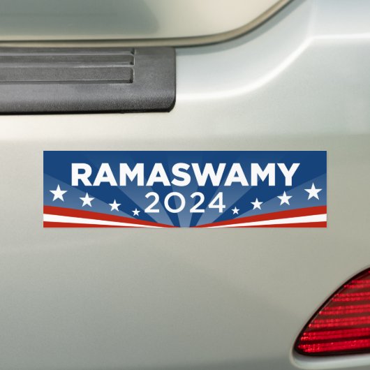 Ramaswamy 2024 bumpersticker (Op auto)