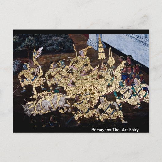 Ramayana Thai Art Fairy Briefkaart (Voorkant)