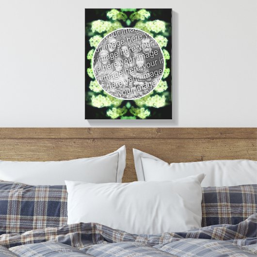 Rambling Wild White Roses Creëer Uw eigen foto Canvas Afdruk (Insitu (Slaapkamer))
