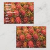Rambutan Tropical Fruit Visitekaartje (Voorkant / Achterkant)