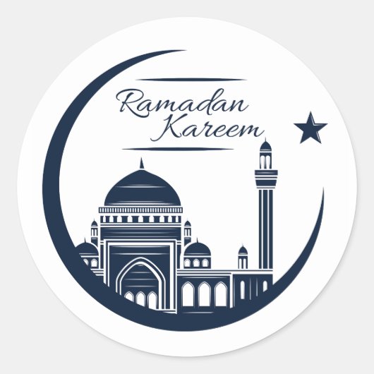 Ramdan Kareem Round sticker (Voorkant)