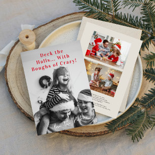 Rameaux de folie   Carte de Noël drôle avec 3 phot