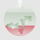 Rameaux de houx vert clair rose Noël (dos)