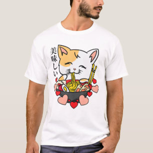 Ramen - Anime Cat - Manga Japanse Cultuurkunst T-shirt