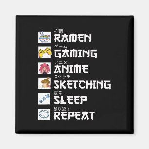 Ramen Anime Gamen Repeat Otaku Anime Manga Video  Magneet