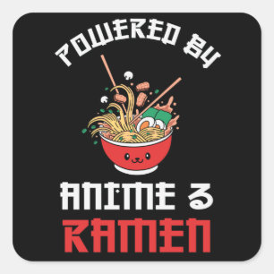 Ramen & Anime Lovers Perfect cadeau Vierkante Sticker