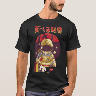 Ramen Astronaut Vintage Kawaii Otaku Japanse Nood T-shirt