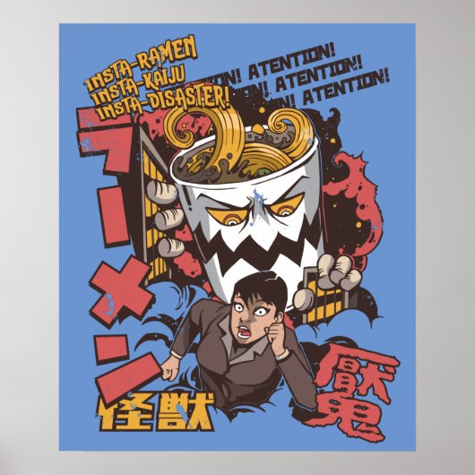 Ramen Attack Kaiju Japans Poster (Voorkant)