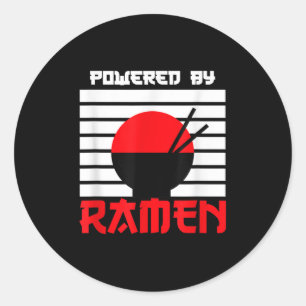 Ramen binnenin, geniet van Japans aangedreven door Ronde Sticker