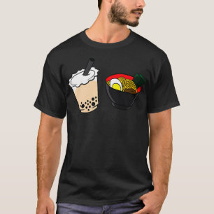 Ramen Boba Tea Ramen Noedels Bubble Tea en Voedsel T-shirt
