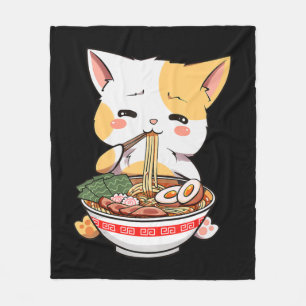 Ramen Cat Anime Bowl Kawaii Neko Japanse Kinder Gi Fleece Deken