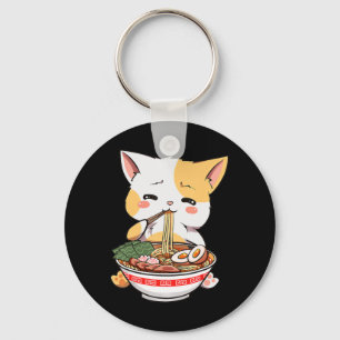Ramen Cat Anime Bowl Kawaii Neko Japanse Kinder Gi Sleutelhanger