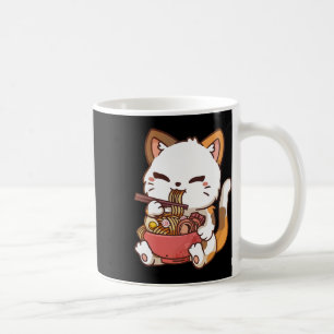 Ramen Cat Anime Kawaii Cat Eating Ramen Koffiemok