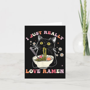 Ramen Cat Anime Kawaii Kleding Otaku Kleding Mang Kaart
