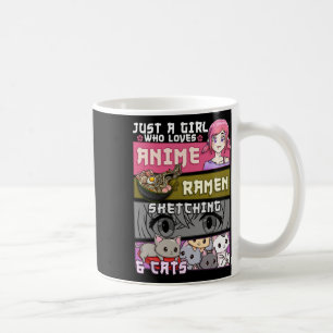Ramen Cat Anime ketst gewoon een meisje dat er van Koffiemok