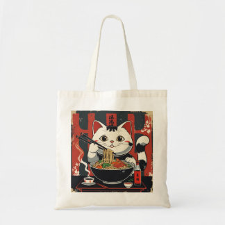 Ramen Cat Delight Canvas tas – Purfectly Noodle