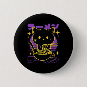 Ramen Cat Japans Ronde Button 5,7 Cm