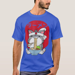 Ramen Cat Japanse Anime Kawaii Lover 2022 Boys Gi T-shirt
