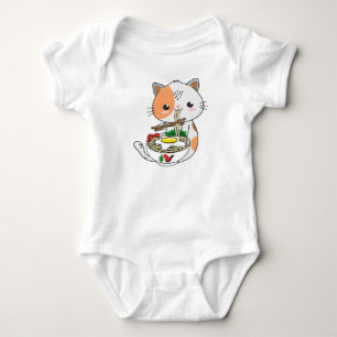 Ramen Cat Kawaii Anime achtergrond en illustratie Romper