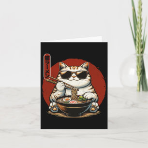 Ramen Cat Kawaii Anime Japanner Kawaii Neko 1 Kaart