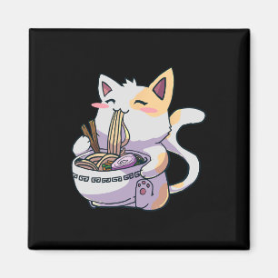 Ramen Cat Kawaii Anime Japanner Kawaii Neko Magneet