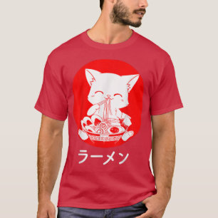 Ramen Cat Kawaii Anime Japans eten Gift Boy Girl T-shirt