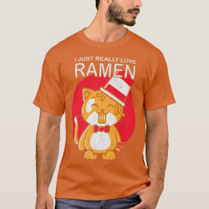 Ramen Cat Kawaii Anime Japans eten I hou van Ramen T-shirt