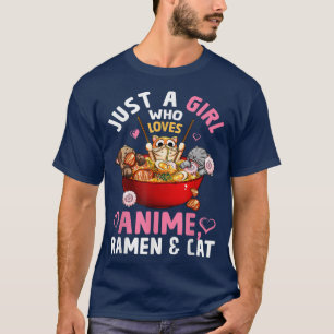 Ramen Cat Kawaii Anime Japans Neko Bowl Otaku Nr. T-shirt