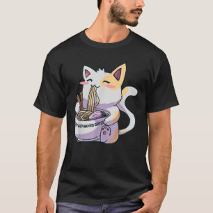Ramen Cat Kawaii Anime Japanse noedels T-shirt