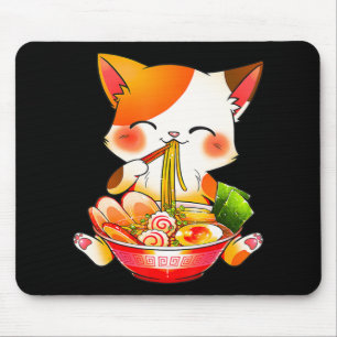 Ramen Cat Neko Anime Kawaii Japans voedsel Gift Gi Muismat