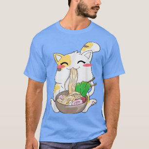 Ramen Cat Neko Anime Kawaii Japanse Merch Gifts W T-shirt