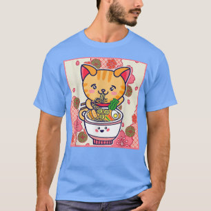 Ramen Cat Neko Japanner Kawaii Anime Cat Ramen Noo T-shirt