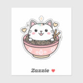 Ramen Cat - Schattige Kawaii Sticker (Vel)