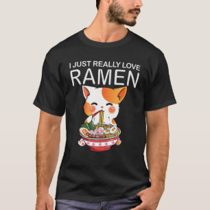 Ramen Cats Kawaii Anime Japanse voedselmeisjes T-shirt