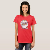 Ramen Chat Manger des nouilles Design T-shirt (Devant entier)
