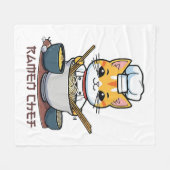 Ramen Chef Fleece Deken (Voorkant (Horizontaal))